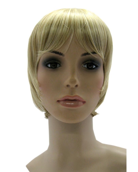 Discount Blonde Straight Short Capless Synthetic Kids Wigs