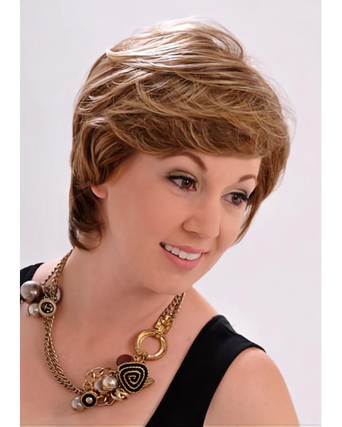 Monofilament Straight Short  With Bangs Impressive Synthetic Women Wigs