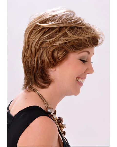 Monofilament Straight Short  With Bangs Impressive Synthetic Women Wigs