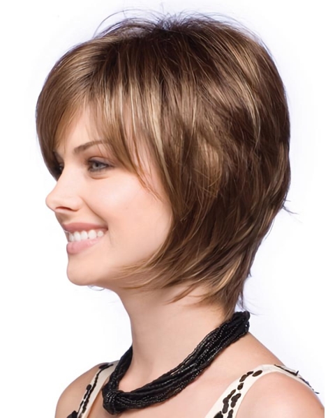 Comfortable Brown Straight Short Capless Synthetic Women Bob Wigs