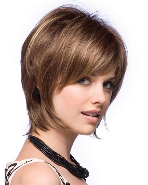 Comfortable Brown Straight Short Capless Synthetic Women Bob Wigs