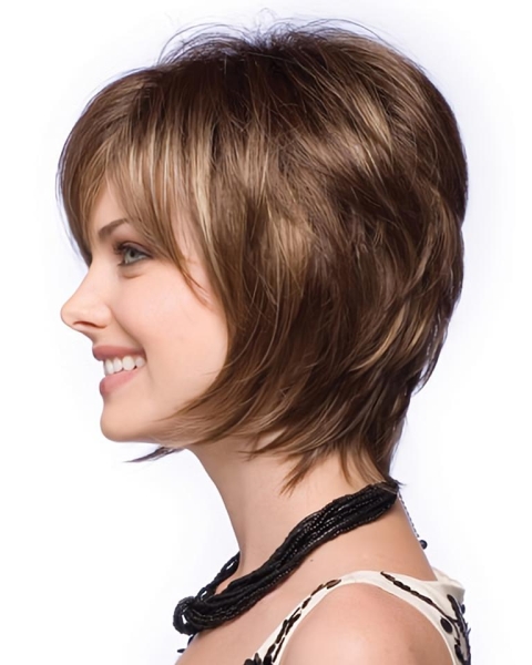 Comfortable Brown Straight Short Capless Synthetic Women Bob Wigs