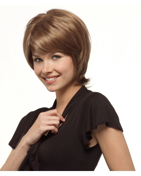 Incredible Brown Straight Short Capless Synthetic Women Bob Wigs