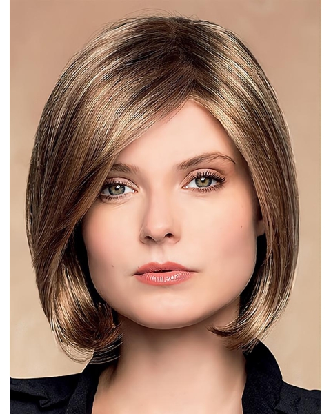 Short Wavy Monofilament Ombre/2 tone Synthetic Ladies Lace Women Wigs