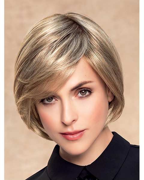 Short Wavy Monofilament Ombre/2 tone Synthetic Lace Women Wigs Online