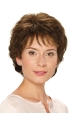 Short Brown Wavy 10" Mono Classic Synthetic Wig For Women