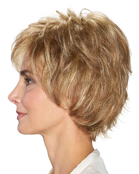 Short Blonde Wavy 10" Lace Front Best Quality Classic Synthetic Women Wigs