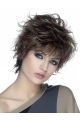 Wavy Monofilament Brown 8" Synthetic Short Classic Womens Wigs