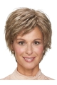 8" Wavy Layered Short Monofilament Synthetic Women Wigs