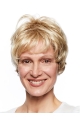 Short  Wavy Blonde Capless Synthetic Women Wigs