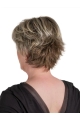 Grey Wavy Short 8"  Monofilament Synthetic Classic Women Wig