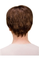 100% Hand-tied Brown Short Wavy 8" Boycuts Good Synthetic Women Wigs