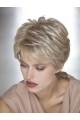 Wavy Blonde 8" Layered Monofilament Short Synthetic Women Wigs