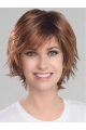 Auburn Beautiful Wavy Short Monofilament  Synthetic Women Bob Wigs