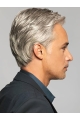 New Arrival 6" Wavy  Short Synthetic Grey Men Wigs