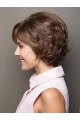 Wavy 4" Short Brown  Capless Synthetic Women Bob Wigs