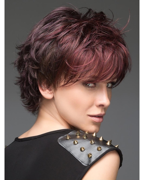 Wavy Auburn Short Best Synthetic Monofilament Women Wigs