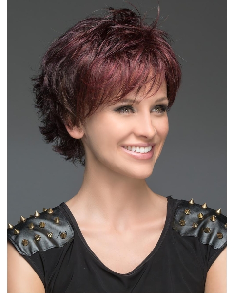 Wavy Auburn Short Best Synthetic Monofilament Women Wigs