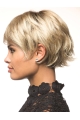 Blonde 8" Wavy Short Monofilament Synthetic African American Women Wigs