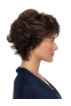 100% Hand-tied Brown Wavy Short Classic 8" Synthetic Wigs For Women With Cancer