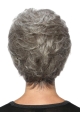 Wavy 8" Capless Short Synthetic Grey Women Wigs