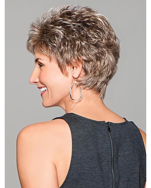 Wavy Short Best Boycuts 4" Capless Synthetic Women Wigs