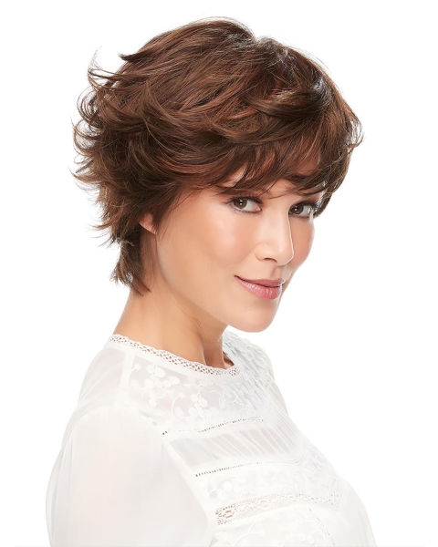 6" Wavy Short Hand-Tied Synthetic Women Wigs