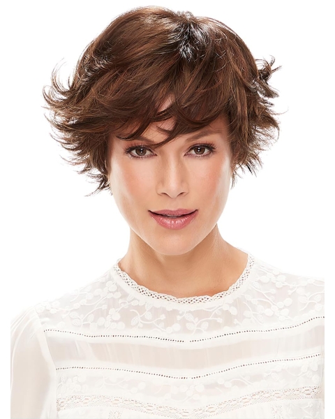 6" Wavy Short Hand-Tied Synthetic Women Wigs