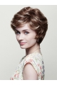 8" Wavy Brown Classic Short Capless Synthetic Women Wigs