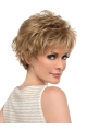 6" Wavy Short  With Bangs Blonde Monofilament Synthetic Women Wig