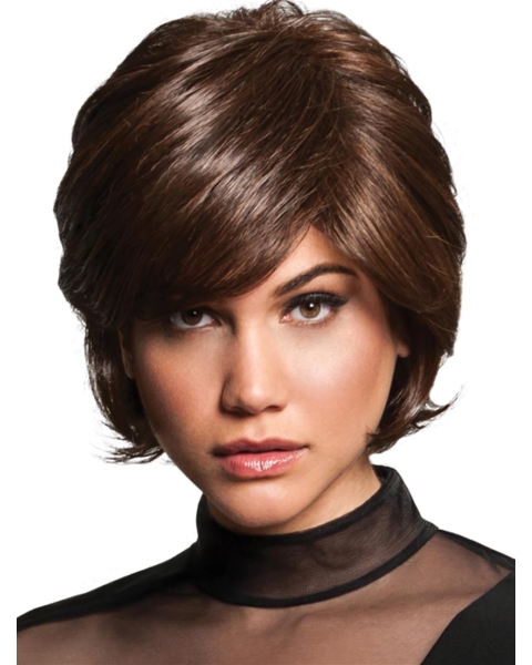 Wavy Brown Short Best Capless Synthetic Women Wigs