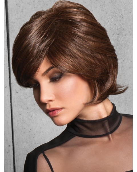 Wavy Brown Short Best Capless Synthetic Women Wigs