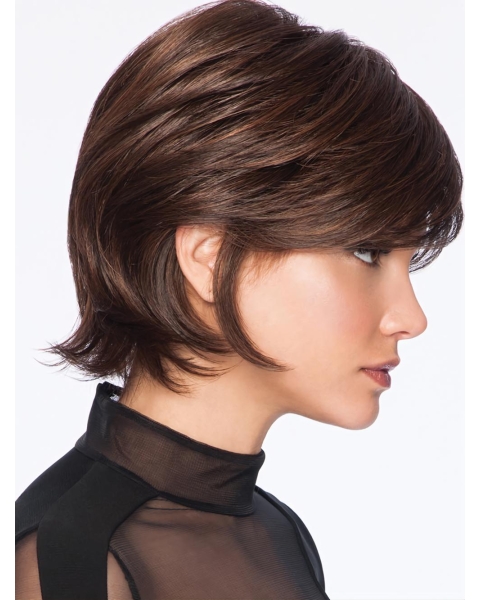 Wavy Brown Short Best Capless Synthetic Women Wigs