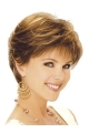 Traditional Brown Wavy Short Capless Classic Synthetic Women Wigs