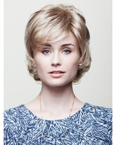 6" Wavy Blonde Classic Short Capless Synthetic Women Wigs