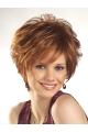 Designed Auburn Wavy Short Capless Petite Synthetic Women Wigs