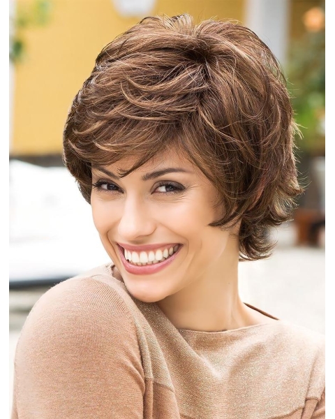 6" Wavy Short Monofilament Best Synthetic Women Wigs