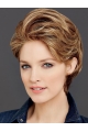 Perfect Short Wavy Brown Monofilament Classic Synthetic Women Wigs