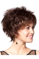  Online Layered Wavy Short Monofilament Synthetic Women Wigs