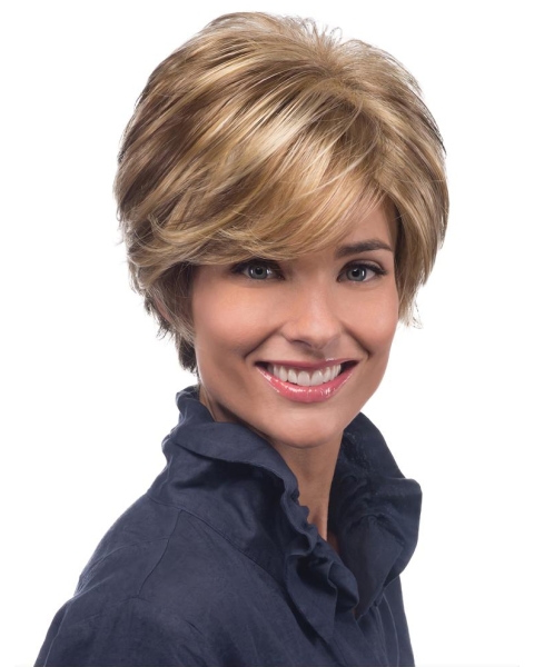 Short Wavy Capless Heat Friendly Synthetic Women Wigs