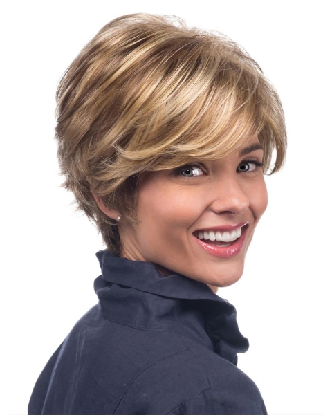 Short Wavy Capless Heat Friendly Synthetic Women Wigs