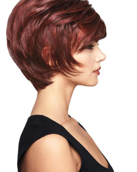 Radiant Layered Wavy Short Capless Synthetic Women Wigs