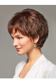 Auburn Short Wavy 8" Monofilament Synthetic Women Wigs