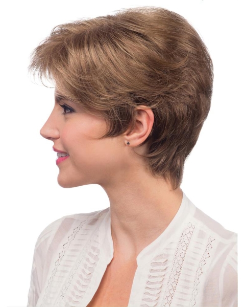  Blonde Wavy Short Monofilament Synthetic Women Wigs