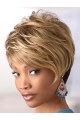 Popular Blonde Wavy Short Capless Synthetic African American Women Wigs