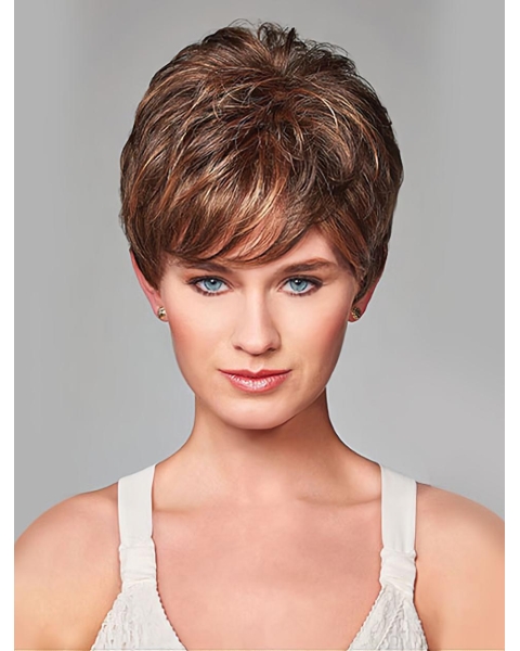 Wavy  Short Monofilament Synthetic Women Bob Wigs