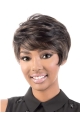 Designed Brown Wavy Short African American Wigs