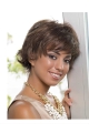 Amazing Wavy Short Brown Layered Lace Front Affordable Human Hair Women Wigs