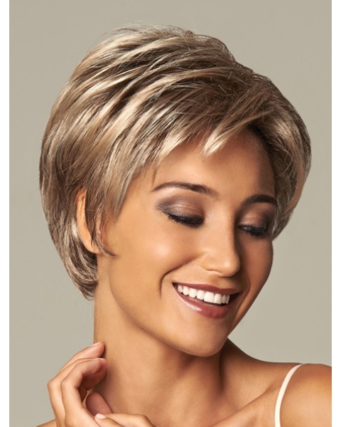 Gorgeous Blonde Wavy Short Capless Synthetic Women Wigs