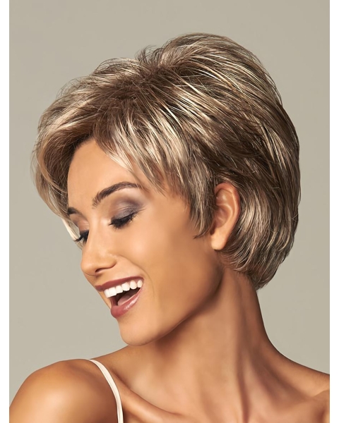 Gorgeous Blonde Wavy Short Capless Synthetic Women Wigs